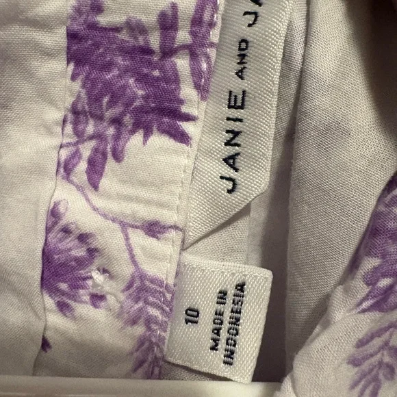 Janie and Jack Purple Floral chinoiserie-type Kids Dress size 10 - Picture 2 of 2
